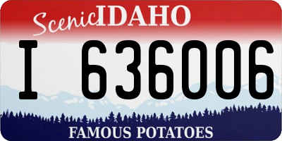 ID license plate I636006