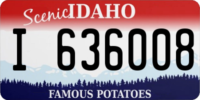 ID license plate I636008