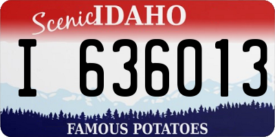 ID license plate I636013