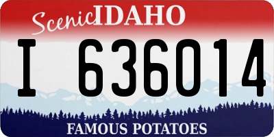 ID license plate I636014