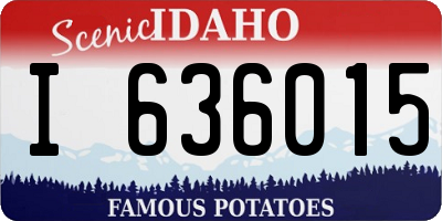 ID license plate I636015