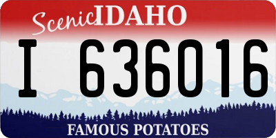 ID license plate I636016