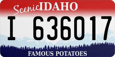 ID license plate I636017