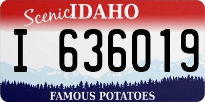 ID license plate I636019