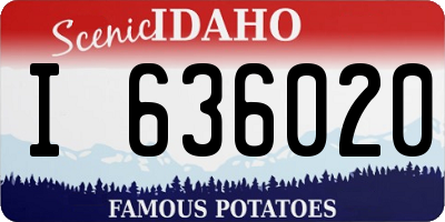 ID license plate I636020