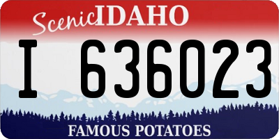 ID license plate I636023