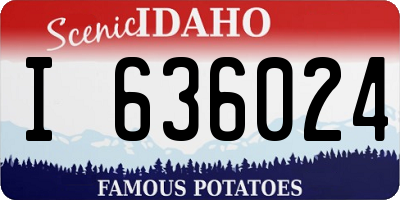 ID license plate I636024