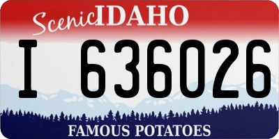 ID license plate I636026