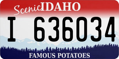 ID license plate I636034