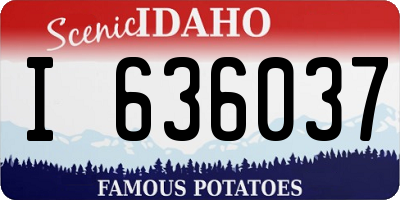 ID license plate I636037