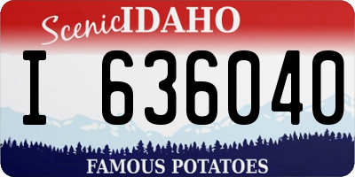 ID license plate I636040