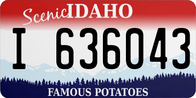 ID license plate I636043