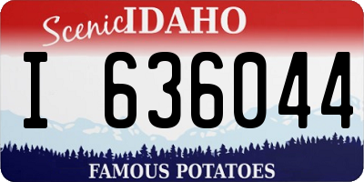 ID license plate I636044