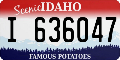 ID license plate I636047