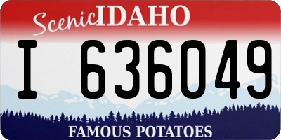 ID license plate I636049