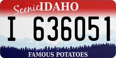 ID license plate I636051