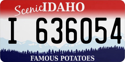 ID license plate I636054