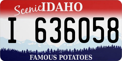 ID license plate I636058