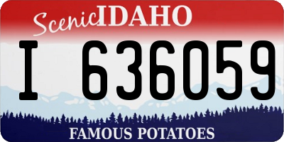 ID license plate I636059