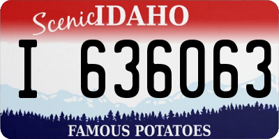 ID license plate I636063