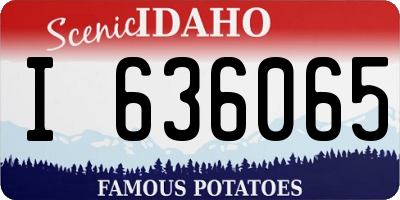 ID license plate I636065