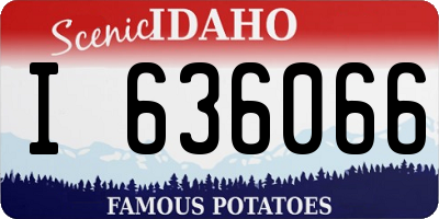 ID license plate I636066