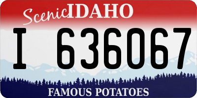 ID license plate I636067