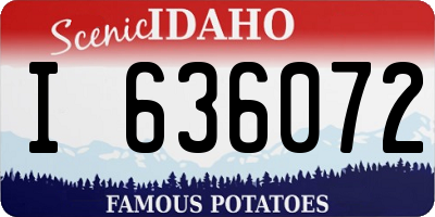 ID license plate I636072