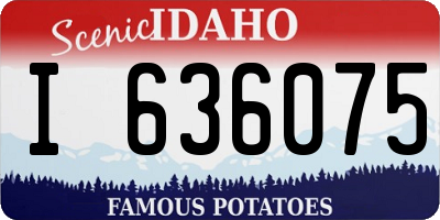 ID license plate I636075