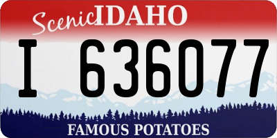 ID license plate I636077