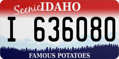 ID license plate I636080