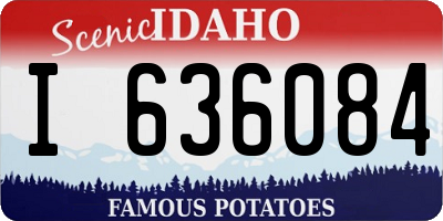 ID license plate I636084