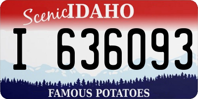 ID license plate I636093