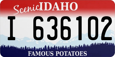 ID license plate I636102