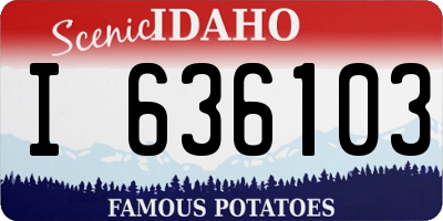 ID license plate I636103