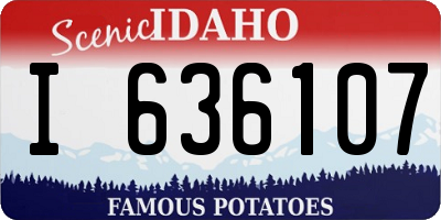 ID license plate I636107