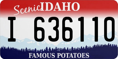ID license plate I636110