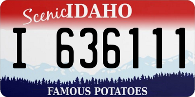 ID license plate I636111