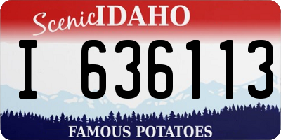 ID license plate I636113