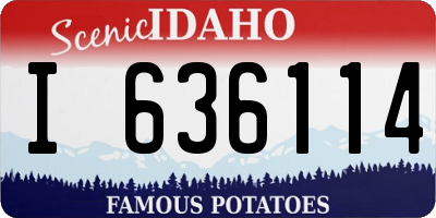 ID license plate I636114