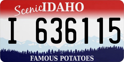 ID license plate I636115