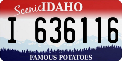 ID license plate I636116