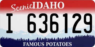 ID license plate I636129