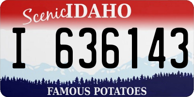 ID license plate I636143