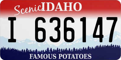 ID license plate I636147