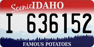 ID license plate I636152