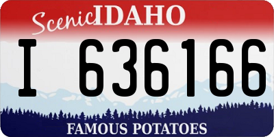 ID license plate I636166