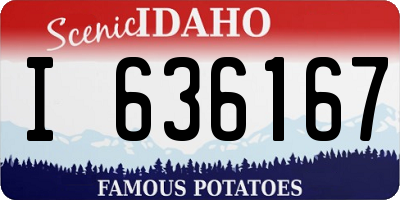 ID license plate I636167