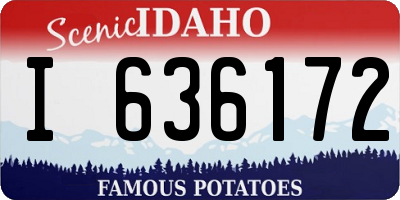 ID license plate I636172