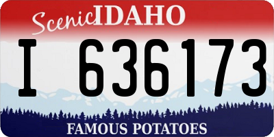 ID license plate I636173